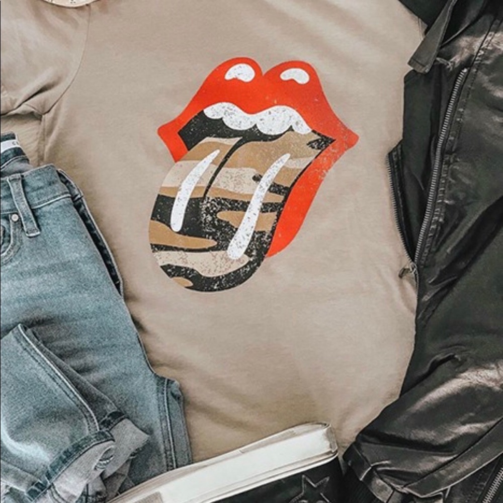 Rolling Stones Camo Lips Tee BEST SELLER - Picture 3 of 4